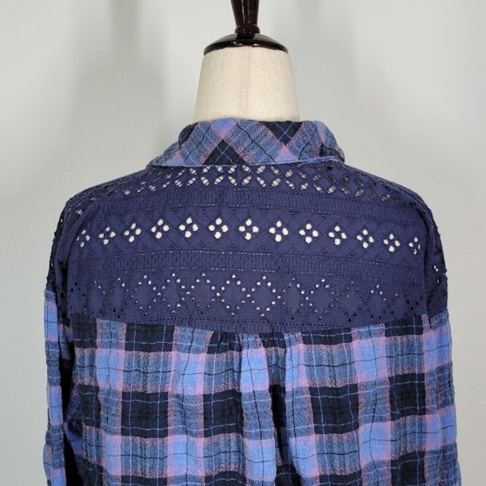 MISS ME plaid washed button down shirt Sz S NEW - Picture 8 of 12